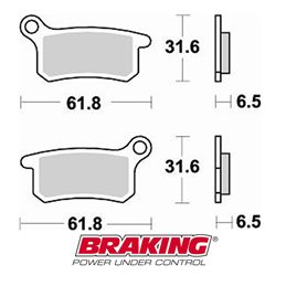 PASTILLAS FRENO OFF ROAD SINTERIZADAS BRAKING 873CM44