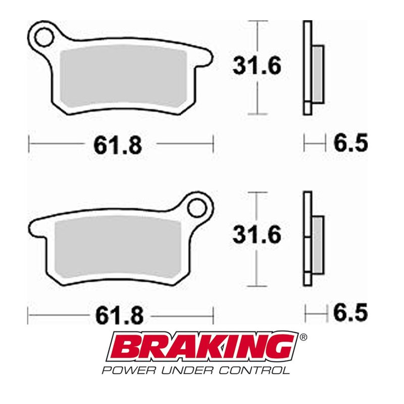PASTILLAS FRENO OFF ROAD SINTERIZADAS BRAKING 873CM44