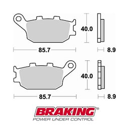 PASTILLAS FRENO ON ROAD SINTERIZADAS BRAKING 742CM56