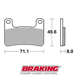 PASTILLAS FRENO RACING SINTERIZADAS BRAKING 898CM66 KAWASAKI, SUZUKI CARRETERA (2008-2014)