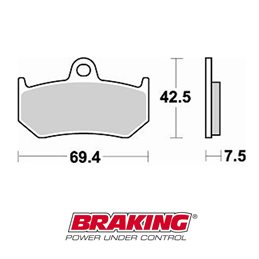 PASTILLAS FRENO SEMI METÁLICAS BRAKING 907SM1