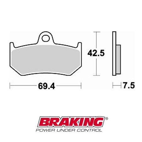 PASTILLAS FRENO SEMI METÁLICAS BRAKING 907SM1