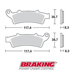 PASTILLAS FRENO SINTERIZADAS BRAKING 853CM33