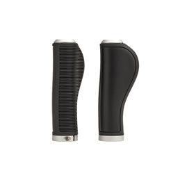 PUÑOS ERGONÓMICOS PIEL BROOKS (NEGRO/130 MM-130 MM)