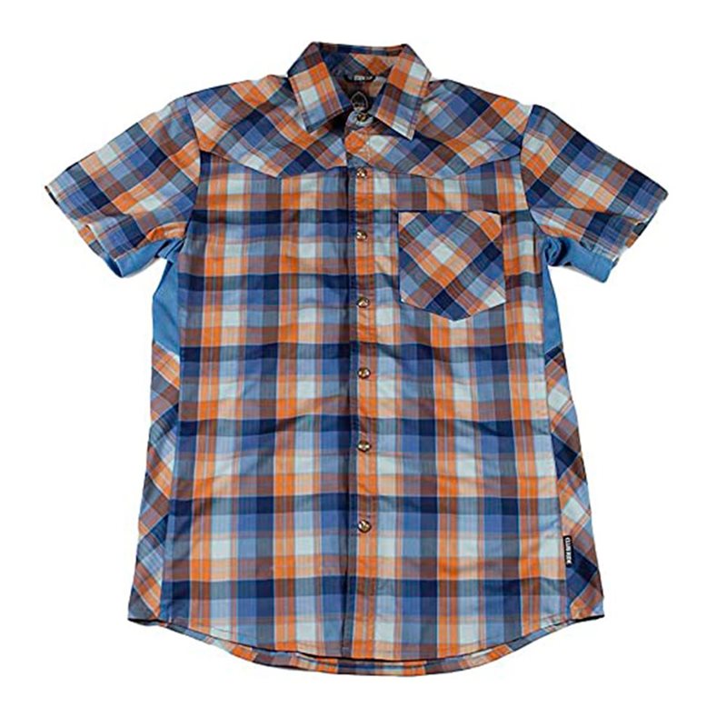 CAMISA CLUB RIDE NEW WEST (NAVY-ORANGE/A CUADROS)