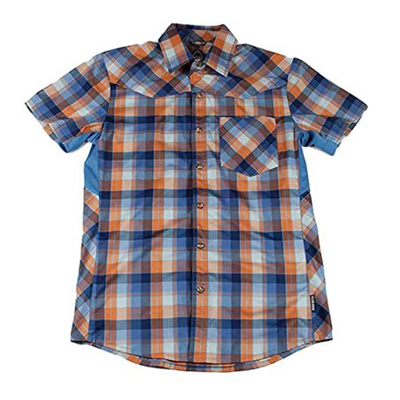 CAMISA CLUB RIDE NEW WEST (NAVY-ORANGE/A CUADROS)