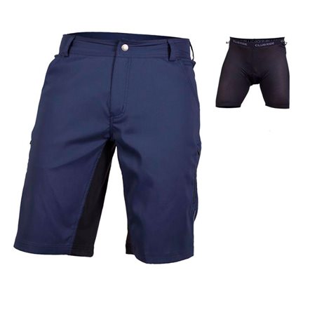 PANTALONES CORTOS CLUB RIDE FUZE CON BADANA EXTRAIBLE (NAVY)