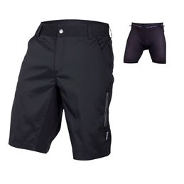 PANTALONES CORTOS CLUB RIDE FUZE CON BADANA EXTRAIBLE (RAVEN SOLID)