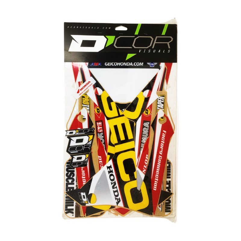 KIT ADHESIVOS D'COR VISUALS EQUIPO GEICO HONDA CRF 450 (2013-2014)