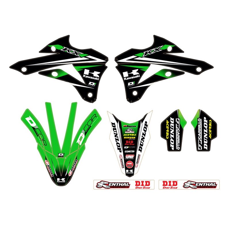 KIT ADHESIVOS D'COR VISUALS KAWASAKI KX 85 (2014)