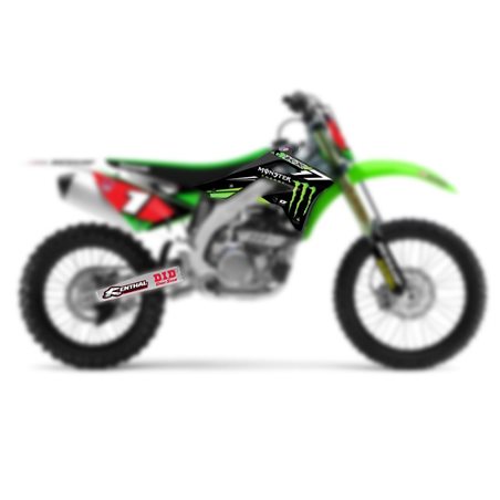 KIT ADHESIVOS D'COR VISUALS MONSTER ENERGY KAWASAKI KX 250 F (2013-2014)