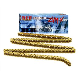 CADENA DID 520 ZVMX X-RING DORADA (118 PASOS)