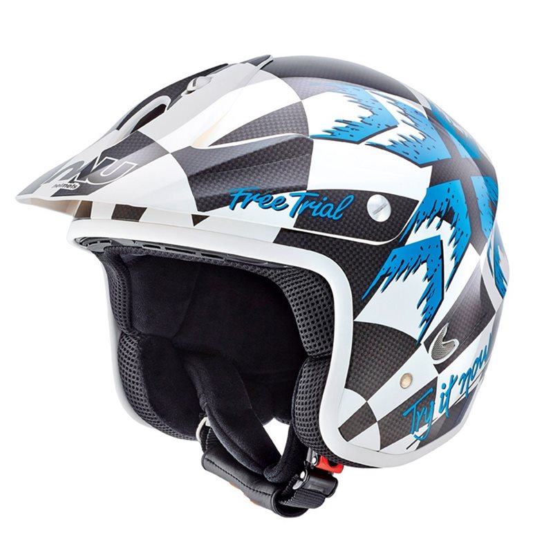 CASCO TRIAL NAU N400 FREE TRIAL (BLANCO/AZUL) CASCO TRIAL NAU N400 FREE TRIAL (BLANCO/AZUL)