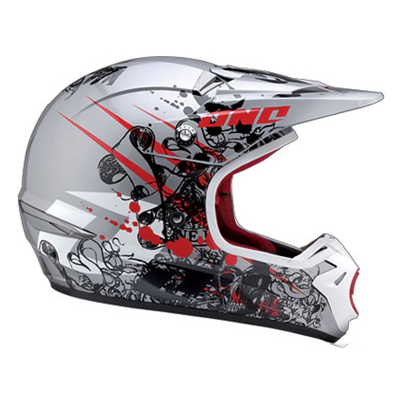 CASCO ONE INDUSTRIES KOMBAT MASSACRE (ROJO/PLATA) CASCO ONE INDUSTRIES KOMBAT MASSACRE (ROJO/PLATA)