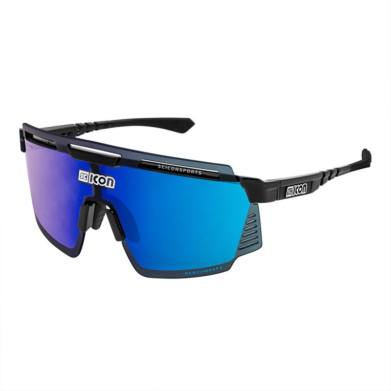 GAFAS SCICON AEROWATT BLACK GLOSS (LENTE MULTIESPEJO AZUL) GAFAS SCICON AEROWATT BLACK GLOSS (LENTE MULTIESPEJO AZUL)