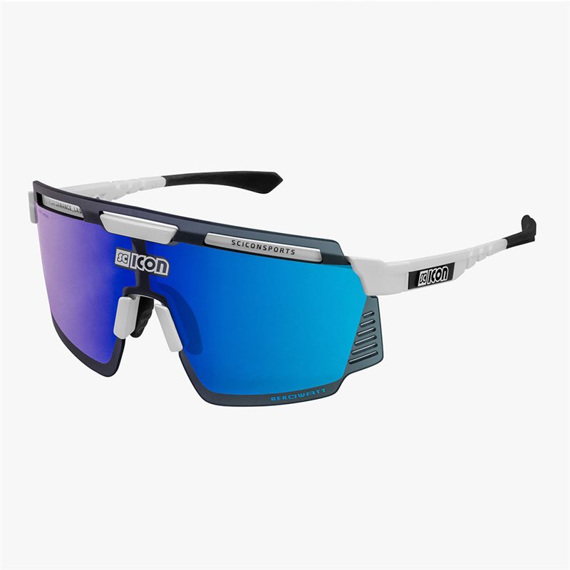 GAFAS SCICON AEROWATT WHITE GLOSS (LENTE MULTIESPEJO AZUL) GAFAS SCICON AEROWATT WHITE GLOSS (LENTE MULTIESPEJO AZUL)