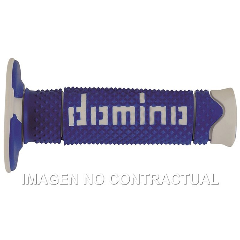 Puños Moto DSH OFF Road Azul - Blanco Cerrados D 22 mm L 120 mm