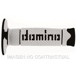 Puños Moto DSH OFF Road Blanco - Negro Cerrados D 22 mm L 120 mm
