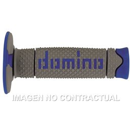 Puños Moto DSH OFF Road Gris - Azul Cerrados D 22 mm L 120 mm