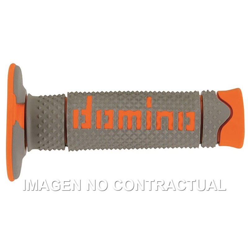 Puños Moto DSH OFF Road Gris - Naranja Cerrados D 22 mm L 120 mm