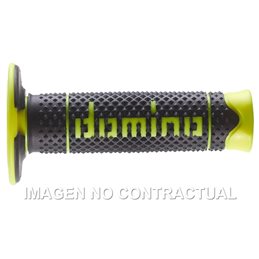 Puños Moto DSH OFF Road Negro - Amarillo Fluor Cerrados D 22 mm L 120 mm