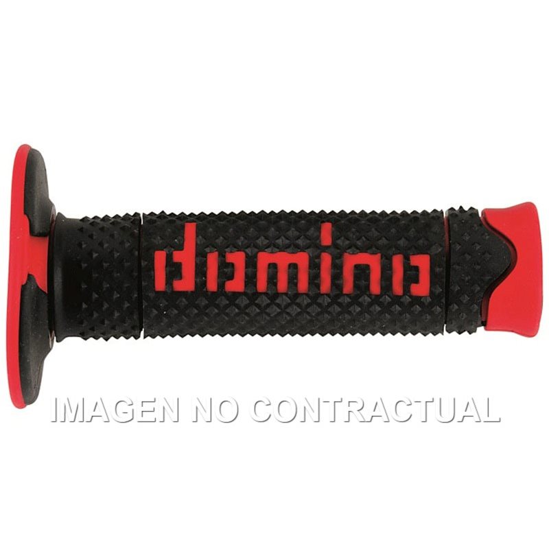 Puños Moto DSH OFF Road Negro - Rojo Cerrados D 22 mm L 120 mm