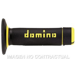Puños Moto OFF Road Negro - Amarillo Cerrados D 22 mm L 118 mm