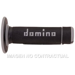 Puños Moto OFF Road Negro - Gris Cerrados D 22 mm L 118 mm