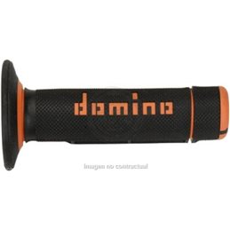Puños Moto OFF Road Negro - Naranja Cerrados D 22 mm L 118 mm