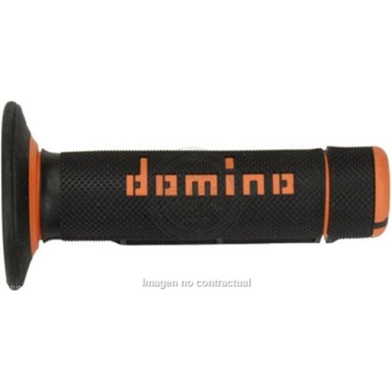 Puños Moto OFF Road Negro - Naranja Cerrados D 22 mm L 118 mm