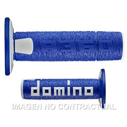 Puños Moto OFF Road RPS Azul - Blanco Cerrados D 22 mm L 120 mm