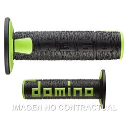 Puños Moto OFF Road Rps Negro - Verde Cerrados D 22 mm L 120 mm