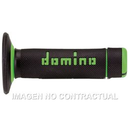 Puños Moto OFF-road Negro - Verde Cerrados D 22 mm L 118 mm