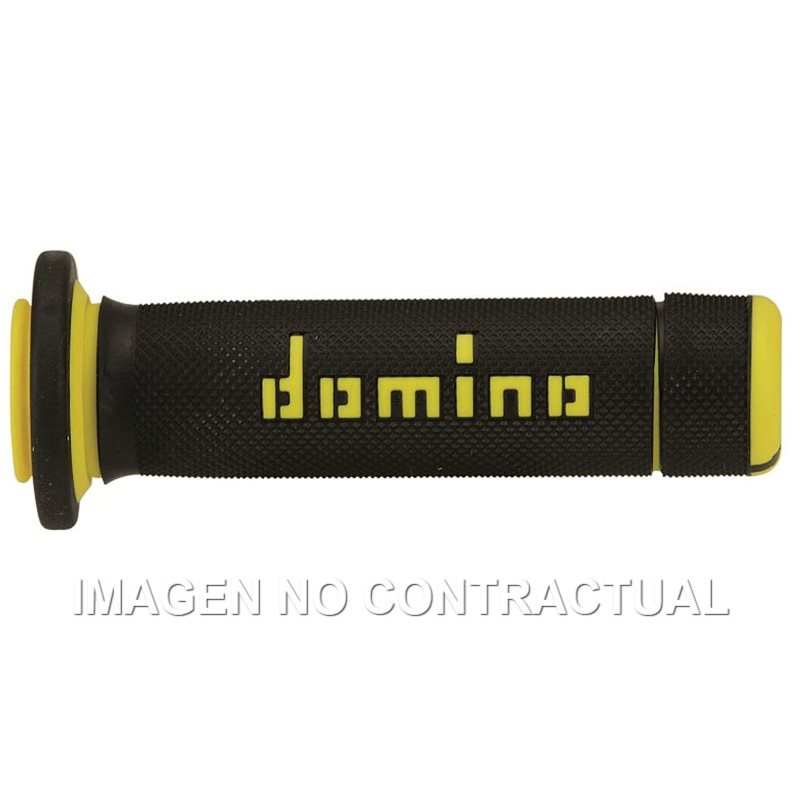 Puños Domino ATV Negro - Amarillo Cerrados Puños Domino ATV Negro - Amarillo Cerrados