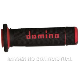 Puños Domino ATV Negro - Rojo Cerrados