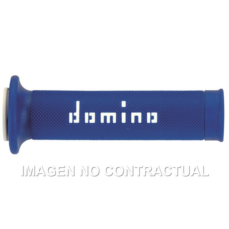 Puños Moto Carretera Azul - Blanco Abiertos D 22 mm L 120-125 mm Puños Moto Carretera Azul - Blanco Abiertos D 22 mm L 120-125 mm
