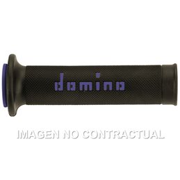 Puños Moto Carretera Negro - Azul Abiertos D 22/26 mm L 120-125 mm