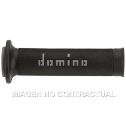 Puños Moto Carretera Negro - Gris Abiertos D 22 mm L 120-125 mm