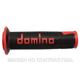 Puños Moto Carretera Racing Negro/Rojo Abiertos D 22 mm L 120 mm