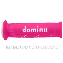 Puños Moto XM2 Super Soft Fucsia/Blanco Abiertos D 22 mm L 120-125 mm