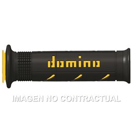 Puños Moto XM2 Super soft Negro - Amarillo Abiertos D 22 mm L 120-125 mm
