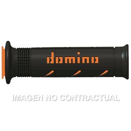 Puños Moto XM2 Super soft Negro - Naranja Abiertos D 22 mm L 120-125 mm