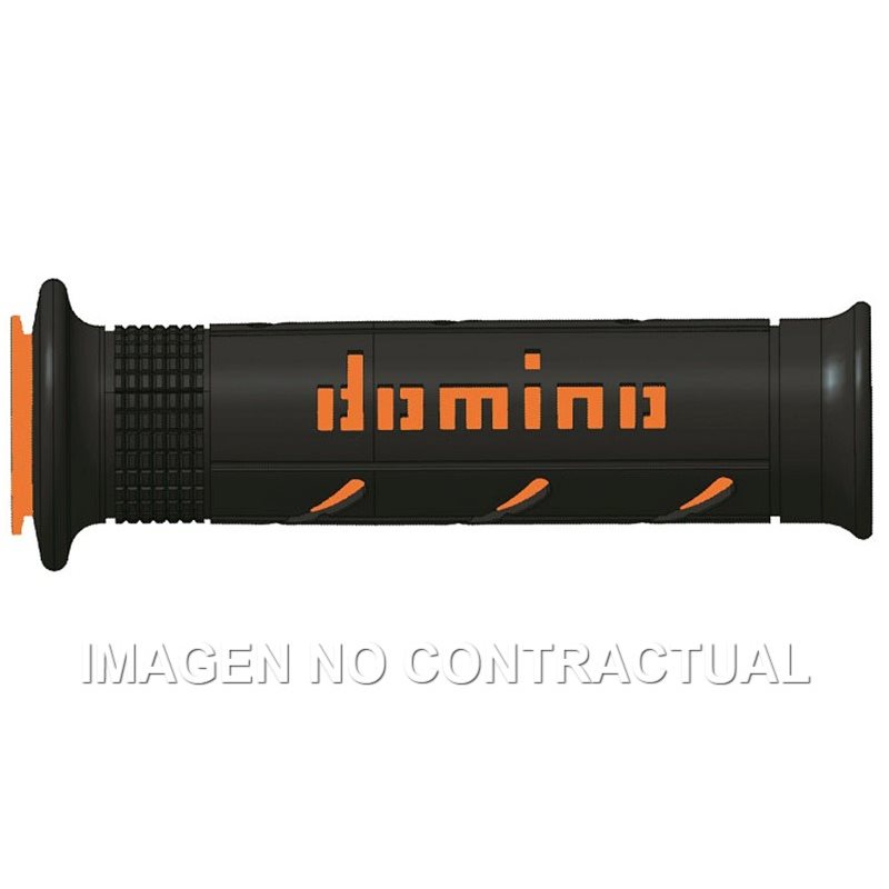 Puños Moto XM2 Super soft Negro - Naranja Abiertos D 22 mm L 120-125 mm