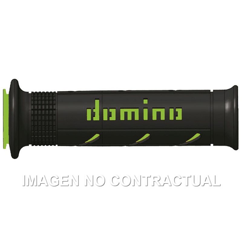 Puños Moto XM2 Super soft Negro - Verde Abiertos D 22 mm L 120-125 mm