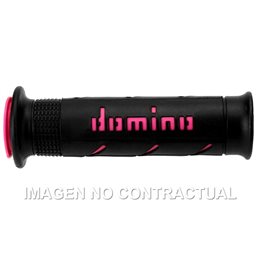 Puños Moto XM2 Super Soft Negro/Fucsia Abiertos D 22 mm L 120-125 mm