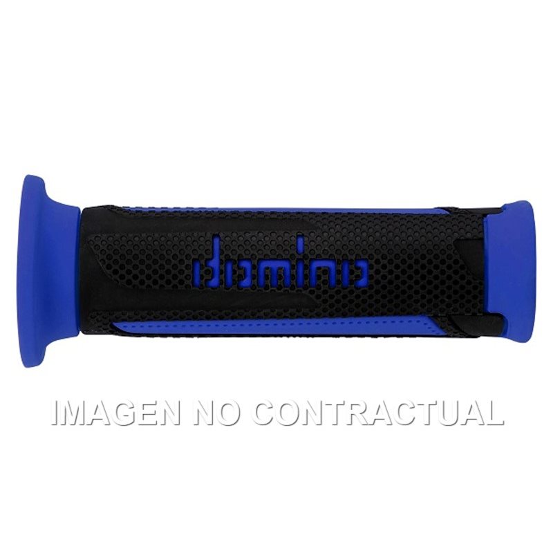 Puños Moto Turismo Antracita-Azul Abiertos D 22 mm L 120 mm