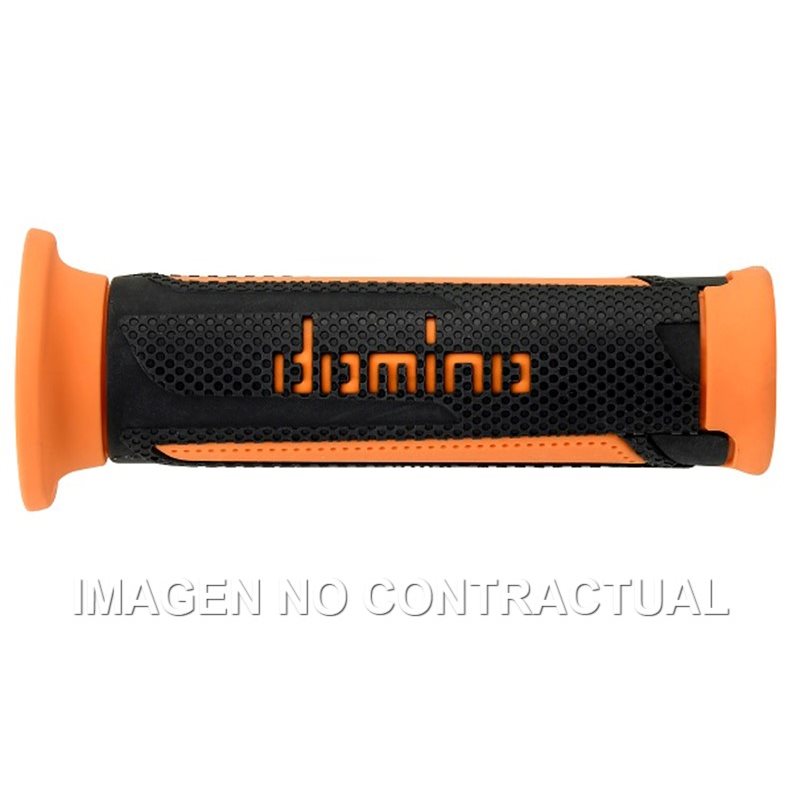 Puños Moto Turismo Antracita-Naranja Abiertos D 22 mm L 120 mm