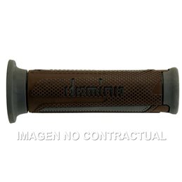 Puños Moto Turismo Marrón-Gris Abiertos D 22 mm L 120 mm