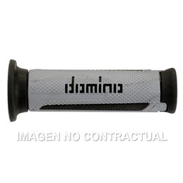Puños Moto Turismo Plata-Antracita Abiertos D 22 mm L 120 mm