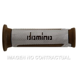Puños Moto Turismo Plata-Marrón Abiertos D 22 mm L 120 mm